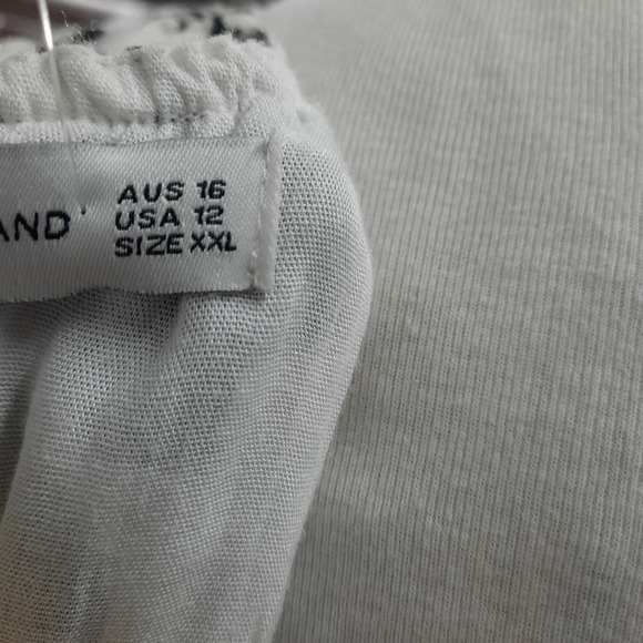 Faithful The Brand La Pineta Dress Women 12 White Black 100% Linen Short Cut Out - Picture 8 of 12